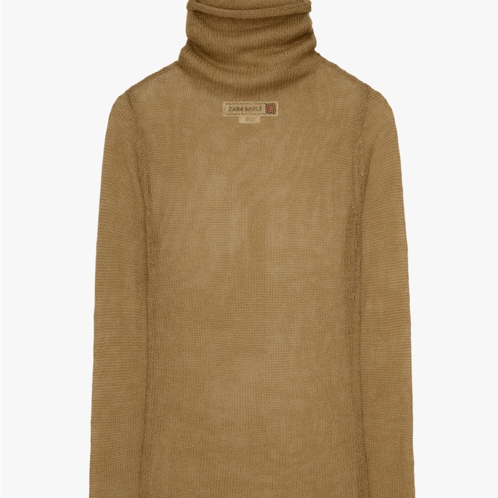 Zara Camel Cowl Neck Sweater
